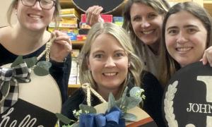 Alexandria staff take part in a craft day