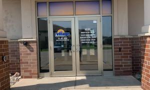 Front doors of The Village's 2701 Fargo location 