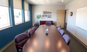 Conference room table and chairs