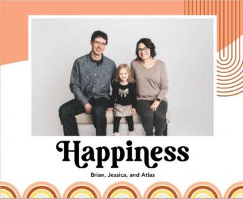 Happiness: Brian, Jessica and Atlas adoption book cover