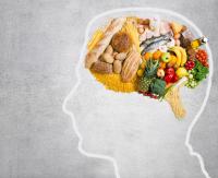 Illustration of healthy food as a human brain