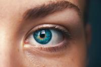 Close up of a blue eye symbolizing EMDR