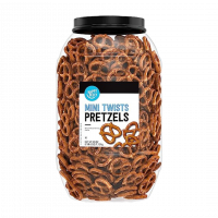 a tub of pretzels