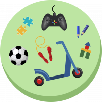 toys and games icons